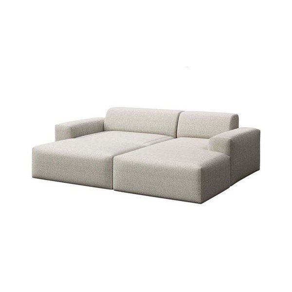 Divano angolare beige allungabile e con contenitore (con penisola a destra e chaise lounge) Villet – Rodier-image-4