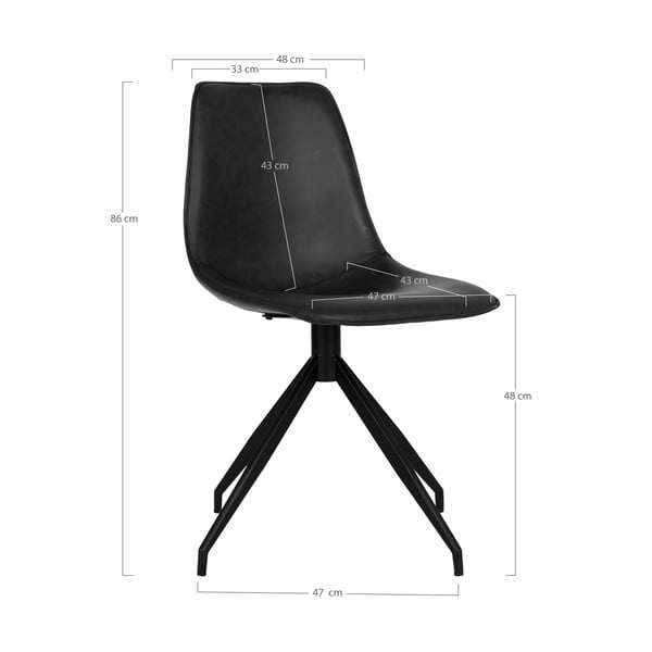 Sedie da pranzo grigie in un set di 2 Monaco - House Nordic-image-4