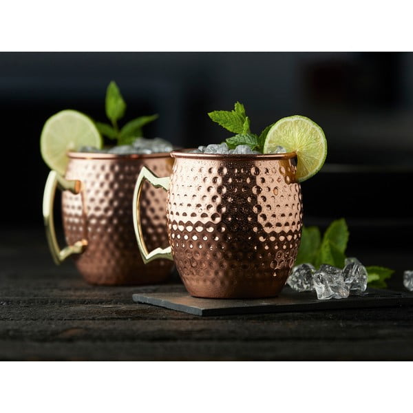 Tazze in set color rame in acciaio 80 ml 4 pz  Moscow Mule – Lyngby Glas-image-2