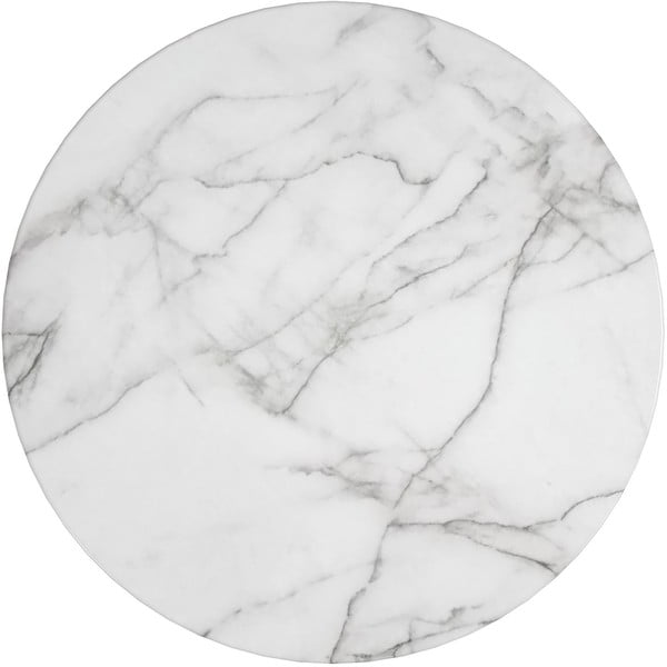 Tavolino da salotto rotondo bianco/dorato con effetto marmo ø 79 cm Gwyneth – CosmoLiving by Cosmopolitan-image-2