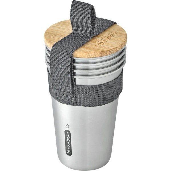 Tazza da viaggio argentata in acciaio inox 500 ml – Black + Blum