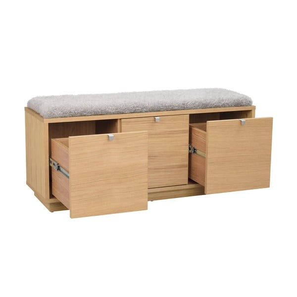 Panca in colore naturale effetto rovere 106 cm Confetti - Rowico-image-3