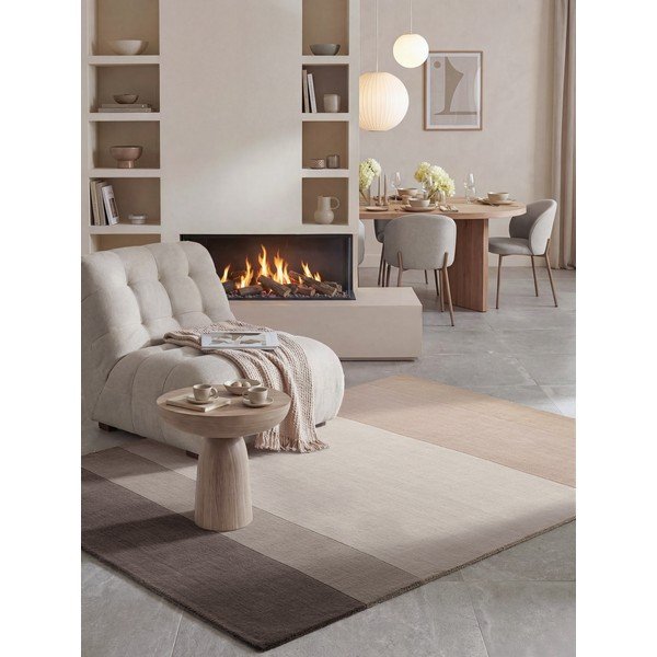 Tappeto marrone/color crema in lana 160x230 cm Edmund – Villeroy&Boch-image-3