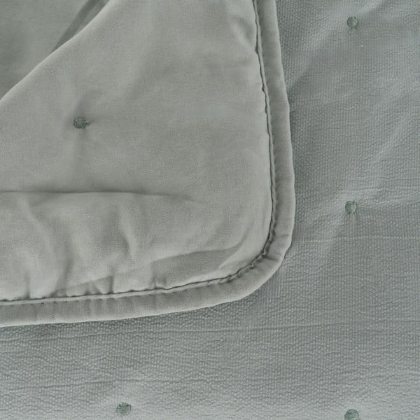 Copriletto verde polveroso con rivestimento trapuntato 230x280 cm – Ixia-image-1