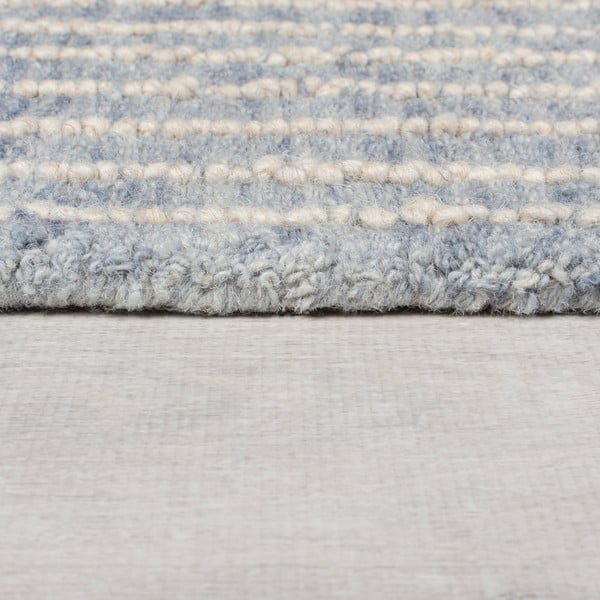 Tappeto in lana blu chiaro tessuto a mano 160x230 cm Memphis Wool - Flair Rugs-image-4