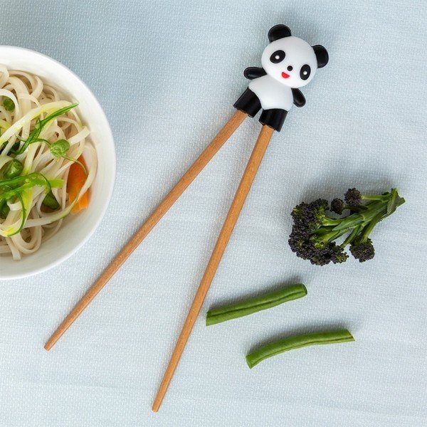 Bacchette da allenamento per bambini di colore naturale in legno Panda – Rex London-image-1