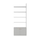 Libreria modulare in legno di pino grigio chiaro 78x200 cm Madu - WOOOD