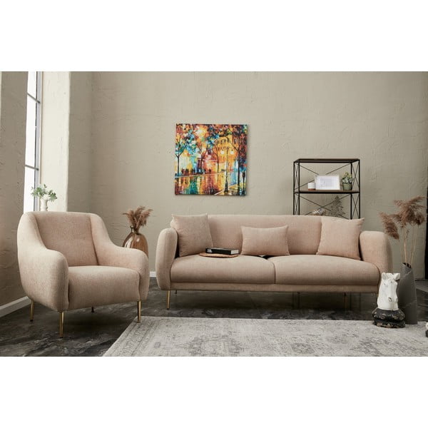 Divano letto beige 210 cm Simena - Balcab Home-image-4