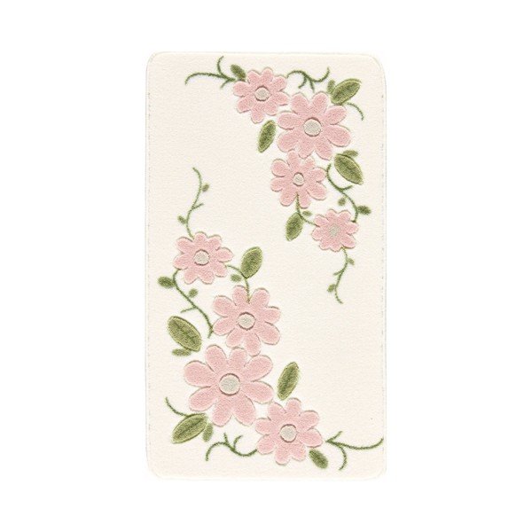 Bílá předložka do koupelny Confetti Bathmats Margherita, 50 x 57 cm