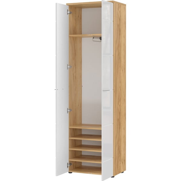 Armadio bianco naturale in rovere 60x198 cm Aledo - Germania-image-3