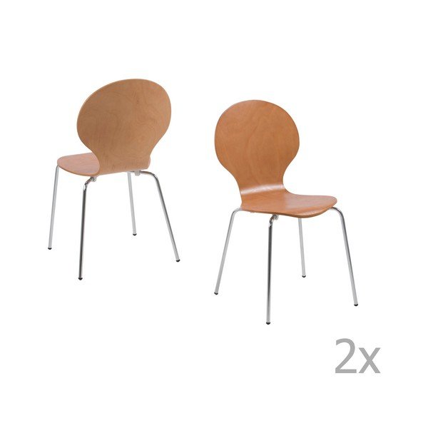 Set di 4 sedie da pranzo naturali Marcus - Actona