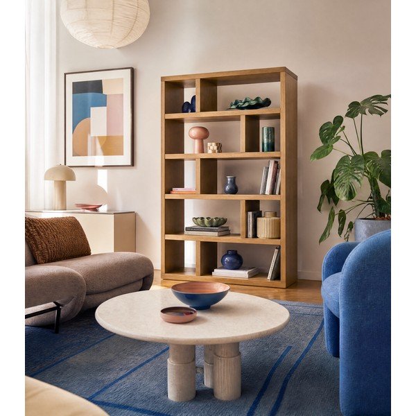 Libreria in legno esotico 120x173 cm Dublin - TemaHome-image-1
