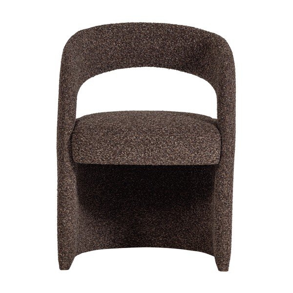 Sedia da pranzo marrone scuro imbottito con braccioli Lanor – WOOOD-image-2