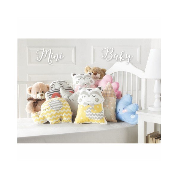 Cuscino per bambini turchese con cotone Mike & Co. Cuscino NEW YORK Toy Hurro, 21 x 40 cm - Mike & Co. NEW YORK-image-1