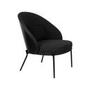Poltrona nera con rivestimento in bouclé Rodin – Dutchbone