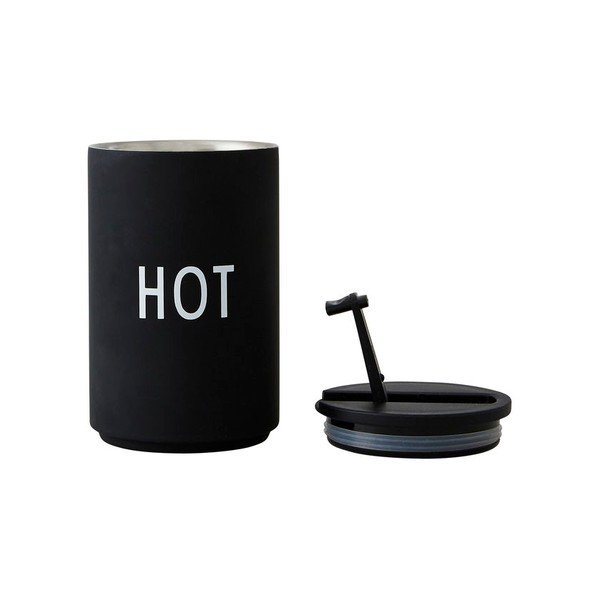 Tazza termica nera da 350 ml Hot - Design Letters-image-2