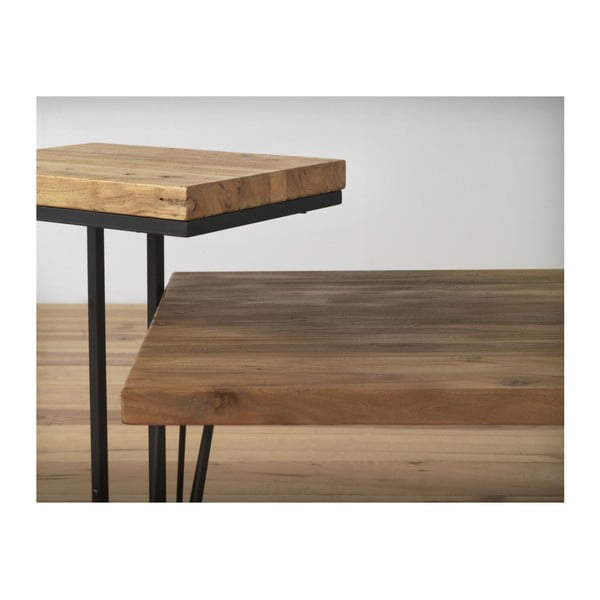 Tavolo pieghevole con piano in olmo Lorena Old Elm - Geese-image-1