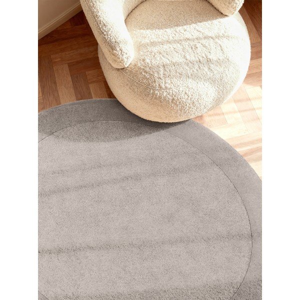 Tappeto rotondo grigio in misto lana tessuto a mano ø 200 cm Kivi – Villeroy&Boch-image-2