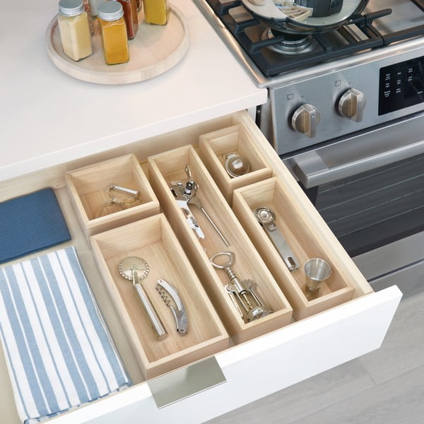 Organizer da cucina in legno di paulownia , 12,7 x 8,4 cm Eco - iDesign-image-4
