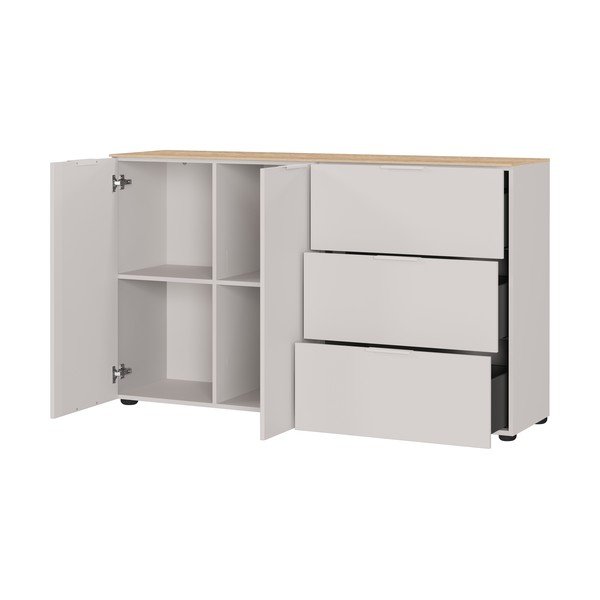 Cassettiera color crema opaca 151x98x40 cm Savoca – Germania-image-4