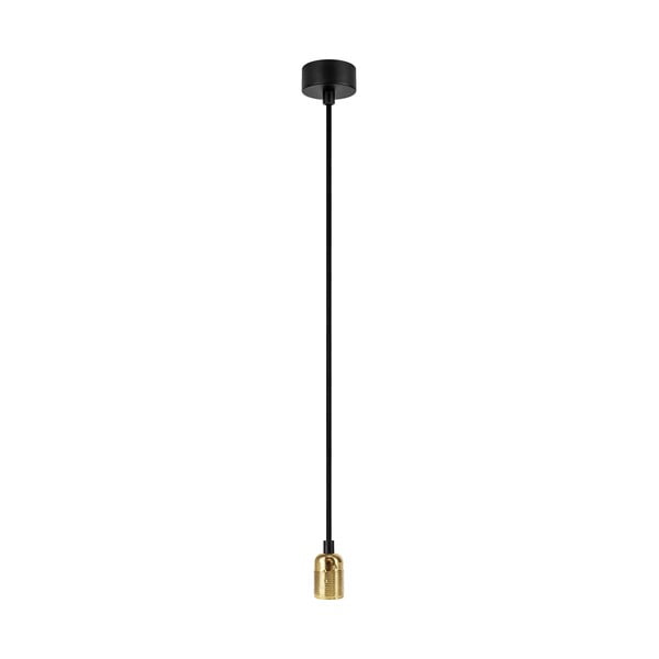 Lampada a sospensione nero/oro con paralume in metallo ø 4 cm Uno - Sotto Luce