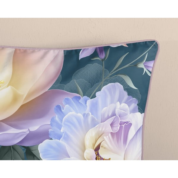 Set copripiumino e federa blu in raso di cotone per letto matrimoniale/per letto esteso 200x220 cm Mirery – Descanso-image-3