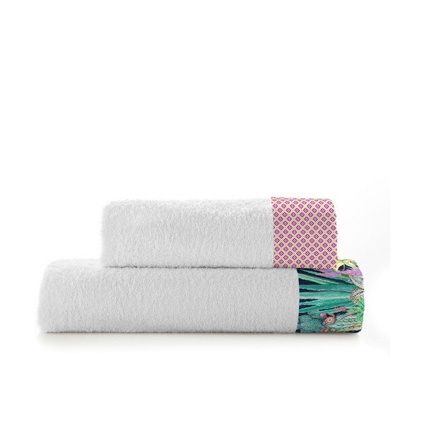 Set di 2 asciugamani in cotone Cactus - Happy Friday Basic-image-2