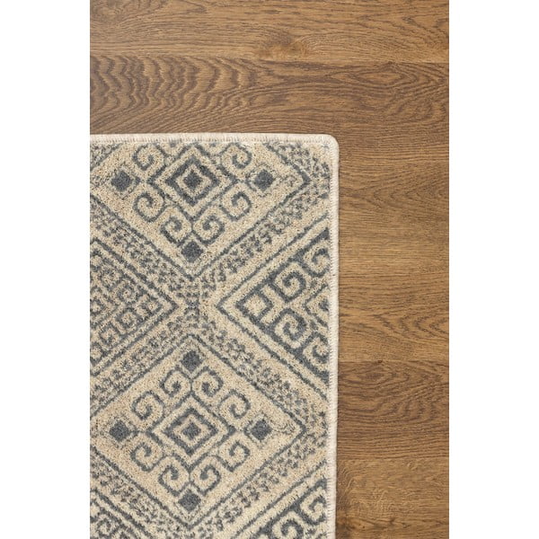 Tappeto in lana beige 133x180 cm Decori - Agnella-image-3