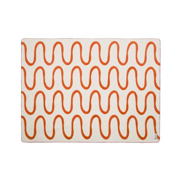 Coperta arancione 150x200 cm Swirl – noo.ma-image-4
