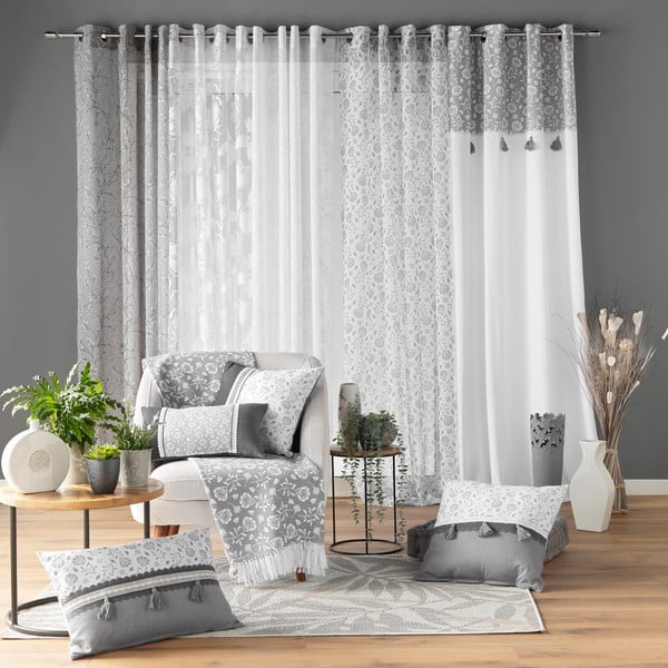 Coperta grigia 125x150 cm Flavie – douceur d'intérieur-image-4