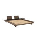 Letto matrimoniale marrone in pino massiccio con rete inclusa 160x200 cm Social – Karup Design