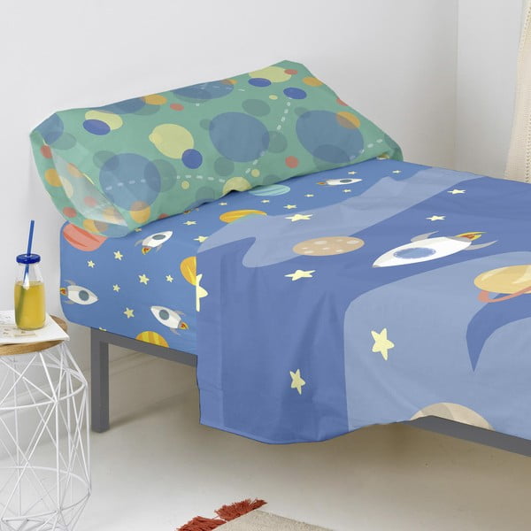 Lenzuolo di cotone per bambini, 200 x 90 cm Astronaut - Happynois-image-4