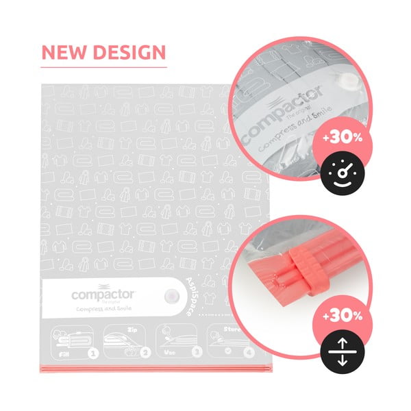 Sacchetti per il vuoto in set da 2 pezzi Premium Valve L - Compactor-image-2