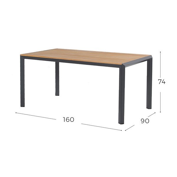 Tavolo da giardino con base nera Aruba - Hartman-image-2