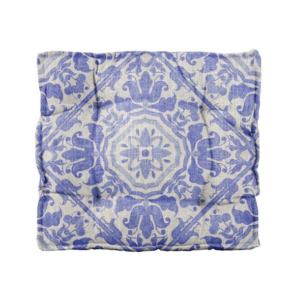 Cuscino di seduta con lino Square Hippy, 37 x 37 cm - Linen Couture