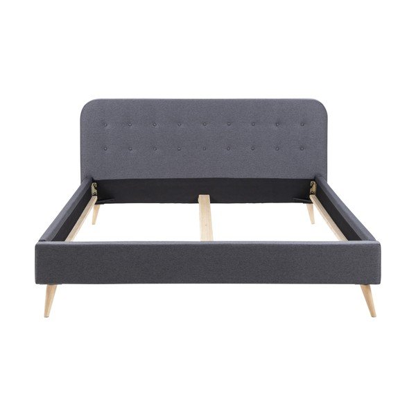 Struttura letto imbottita grigia Alma, 180 x 200 cm - Actona-image-2