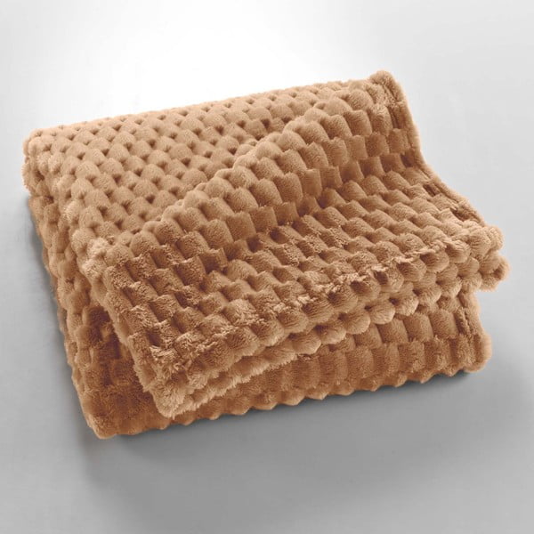 Coperta marrone in microflanella 125x150 cm Mini Frosty – douceur d'intérieur