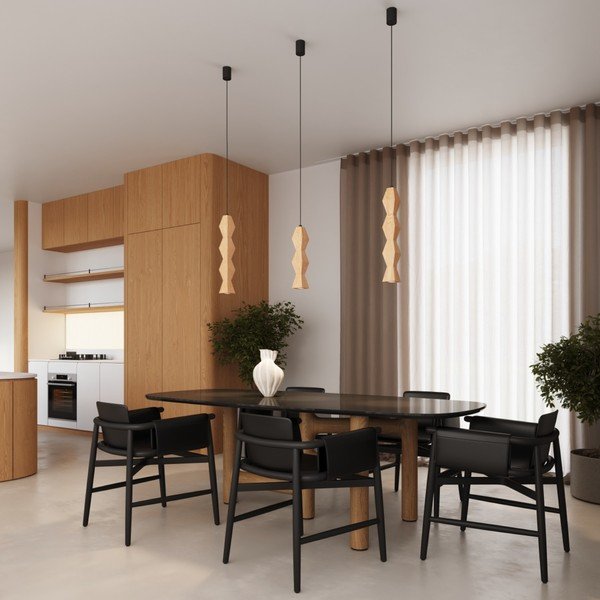 Lampadario di colore naturale in faggio massiccio ø 8 cm Cubo – Sollux-image-3