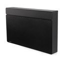 Scarpiera nera in metallo con ante ribaltabili/da parete 78x48x13 cm Luigi – Spinder Design