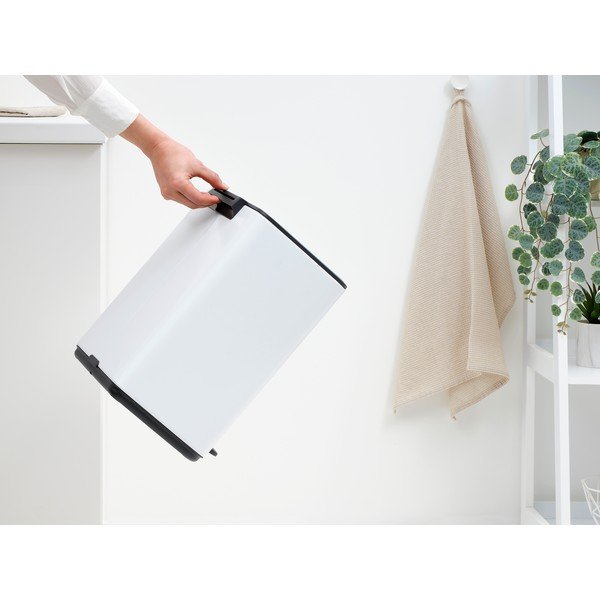 Cestino per la spazzatura bianco in acciaio con pedale 12 l Bo – Brabantia-image-2