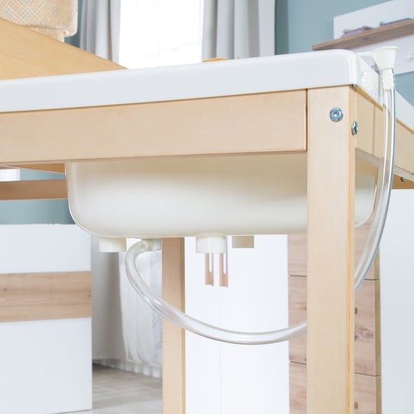 Fasciatoio bianco/di colore naturale con effetto betulla Baby Pool – Roba-image-3