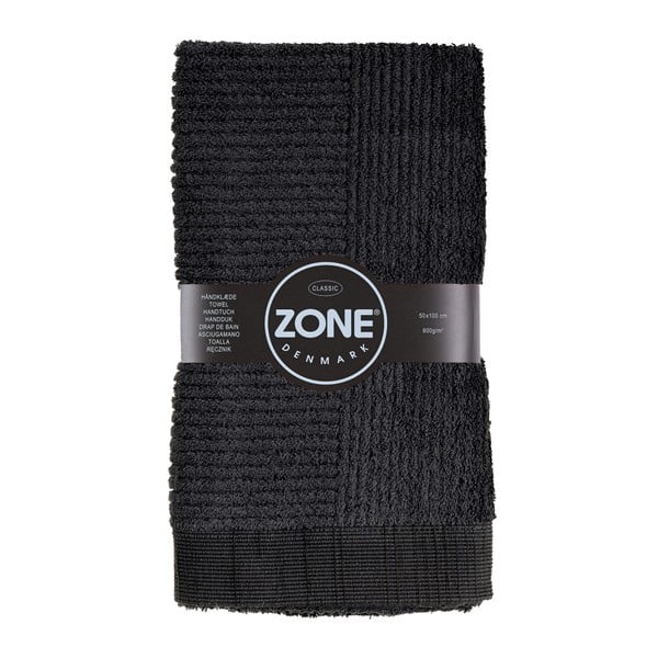 Asciugamano nero , 50 x 100 cm Classic - Zone