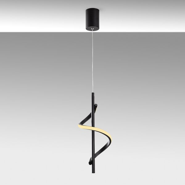 Lampadario LED nero ø 16 cm Likma – Opviq lights-image-1