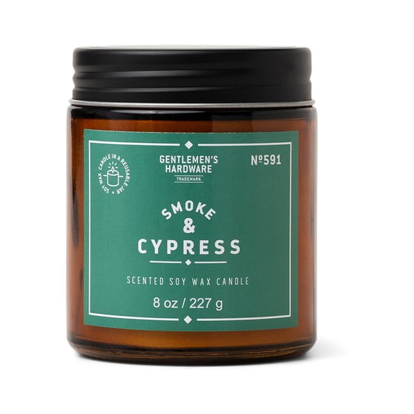 Candela di soia profumata tempo di combustione 48 h Smoke & Cypress - Gentlemen's Hardware