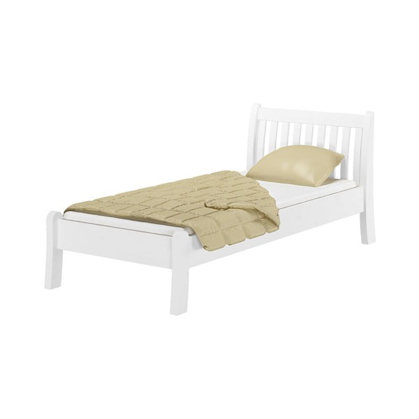 Letto singolo bianco in pino massiccio 90x200 cm Tonja – Olivia Living