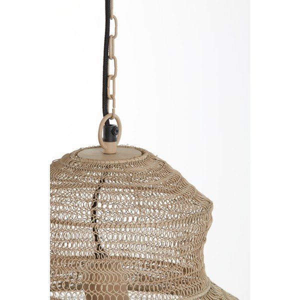 Lampadario beige in metallo Nakisha – Light & Living-image-3
