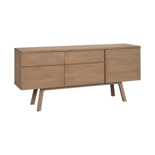 Credenza di colore naturale in rovere massiccio 170x77x42 cm Cleardale – Rowico