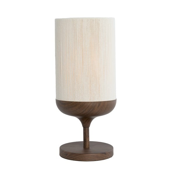 Lampada da tavolo marrone scuro con paralume in tessuto (altezza 50 cm) Dania - Light & Living
