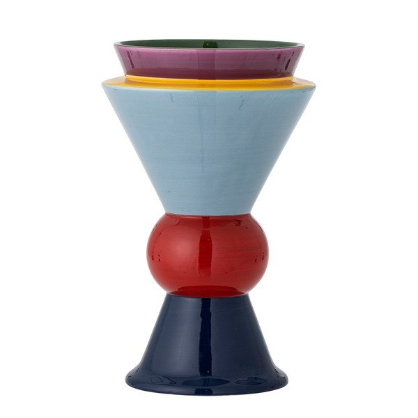 Vaso in ceramica dipinto a mano (altezza totale 26,5 cm) Trilla – Bloomingville