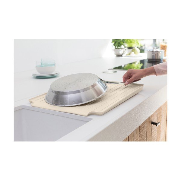 Scolapiatti beige in metallo 49x38,5 cm – Brabantia-image-2
